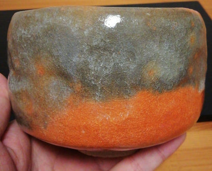Aka-Raku Chawan by Sonobe Genya | Red Raku Tea Bowl Tomobako Japanese Tea Ceremony