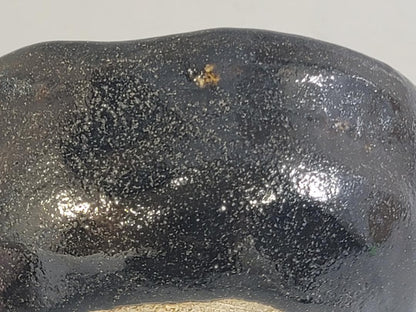 1st Gen Nakamura Donen Black Raku Tea Bowl Kuro Raku Chawan Kyoto