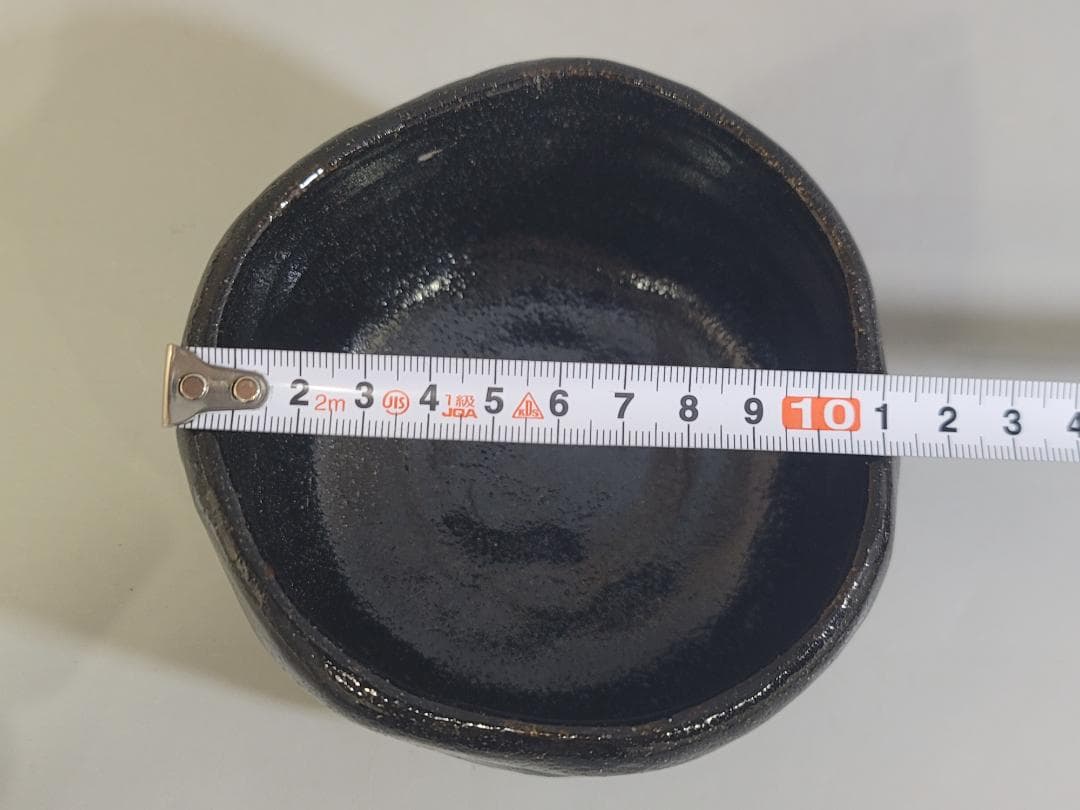 1st Gen Nakamura Donen Black Raku Tea Bowl Kuro Raku Chawan Kyoto