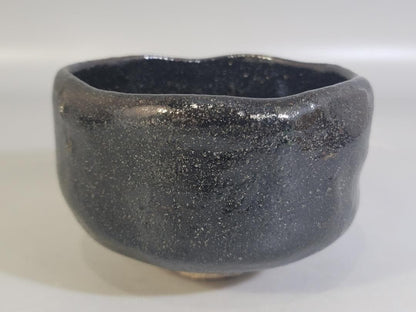 1st Gen Nakamura Donen Black Raku Tea Bowl Kuro Raku Chawan Kyoto