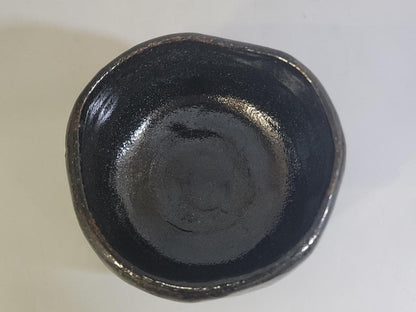 1st Gen Nakamura Donen Black Raku Tea Bowl Kuro Raku Chawan Kyoto