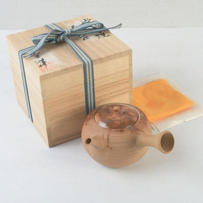 Kuwayama Keiyou Tokoname Shudei Kyusu Teapot | Red Clay | Yohen Kiln Markings | Tomobako