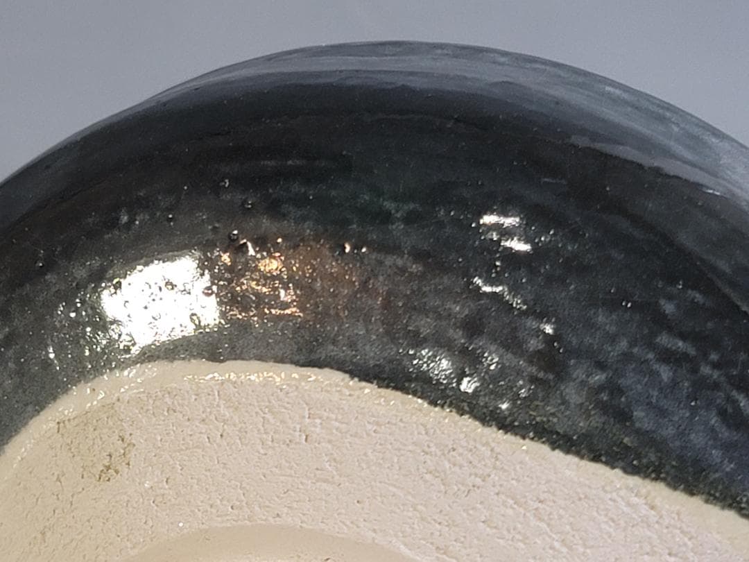 Raku Tea Bowl with Fireworks Design by Rakunyu - Summer Festival Hanabi-e Chawan