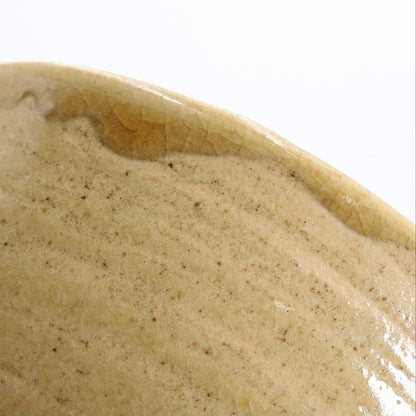 12th Tahara Tobei Hagi Flat Tea Bowl — Urasenke Houunsai Inscription