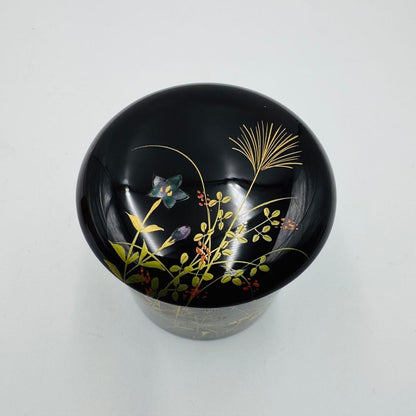 Autumn Grass Natsume by Sokei – Japanese Tea Caddy – Makie Lacquer – Japan