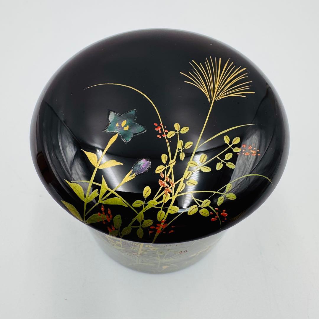 Autumn Grass Natsume by Sokei – Japanese Tea Caddy – Makie Lacquer – Japan
