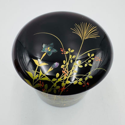 Autumn Grass Natsume by Sokei – Japanese Tea Caddy – Makie Lacquer – Japan