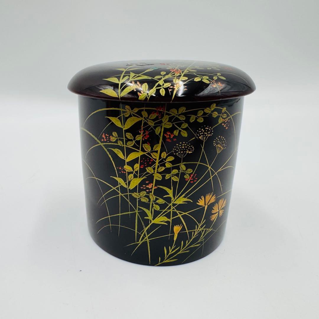Autumn Grass Natsume by Sokei – Japanese Tea Caddy – Makie Lacquer – Japan