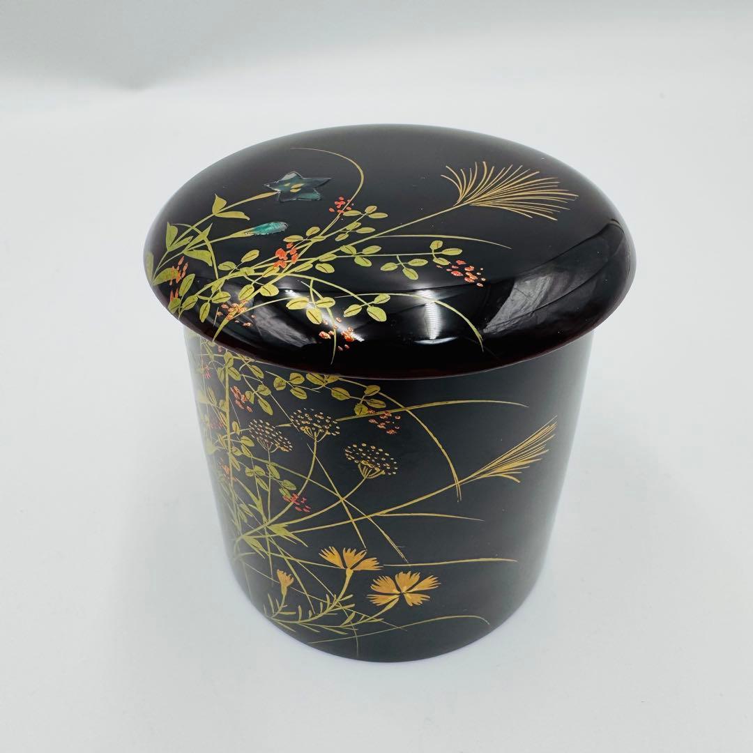 Autumn Grass Natsume by Sokei – Japanese Tea Caddy – Makie Lacquer – Japan