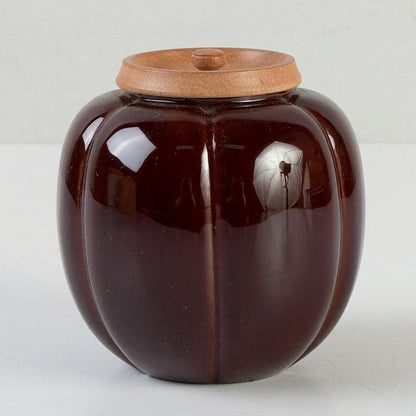 Akoda Tea Caddy by Kuze Soshun – Japanese Natsume – Gourde Form – Japan