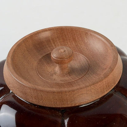 Akoda Tea Caddy by Kuze Soshun – Japanese Natsume – Gourde Form – Japan
