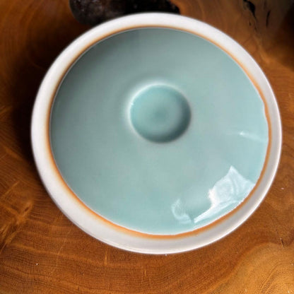 Celadon Mizusashi Water Jar | Pale Blue-Green Glaze | Tea Ceremony Water Container