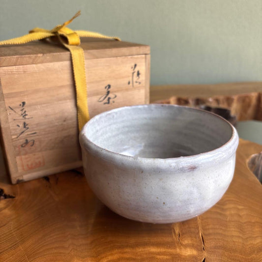 Ueda Shinji — Hagi-yaki Chawan, Renkozan Kiln, Tomobako