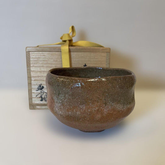 3rd Gen Nakamura Donen Red Raku Tea Bowl — Hand-Formed, Tomobako