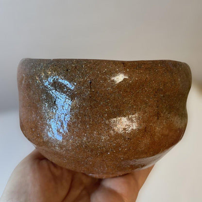 3rd Gen Nakamura Donen Red Raku Tea Bowl — Hand-Formed, Tomobako