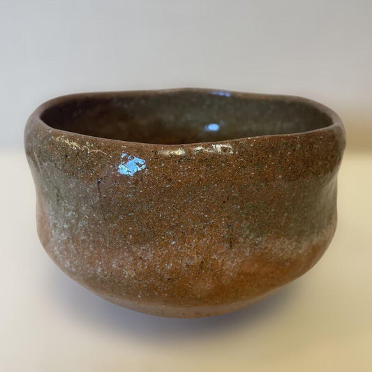 3rd Gen Nakamura Donen Red Raku Tea Bowl — Hand-Formed, Tomobako