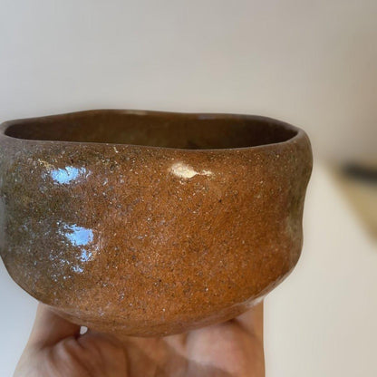 3rd Gen Nakamura Donen Red Raku Tea Bowl — Hand-Formed, Tomobako