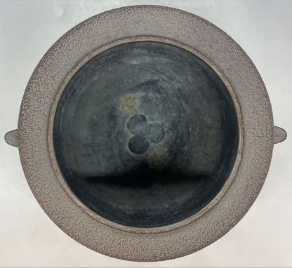 Takahashi Keiten Living National Treasure — Shikishi-Gama Iron Tea Kettle, Landscape Panels, Yonhosan Tomobako