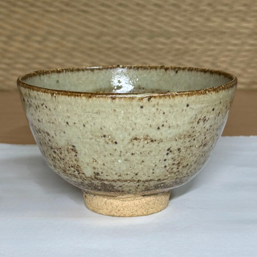Meimeian Tea Bowl by Nagira Yasuhisa - Green Glaze Chawan with Signed Box