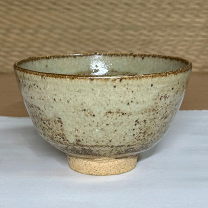 Meimeian Tea Bowl by Nagira Yasuhisa - Green Glaze Chawan with Signed Box