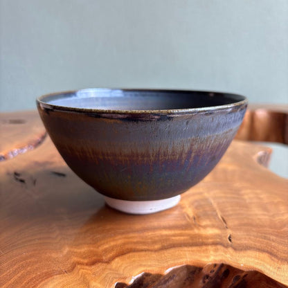 Chikushi Ano-Yaki — Yohen Kiln-Transformation Tea Bowl | Aurora Glaze, Fukuoka 1984