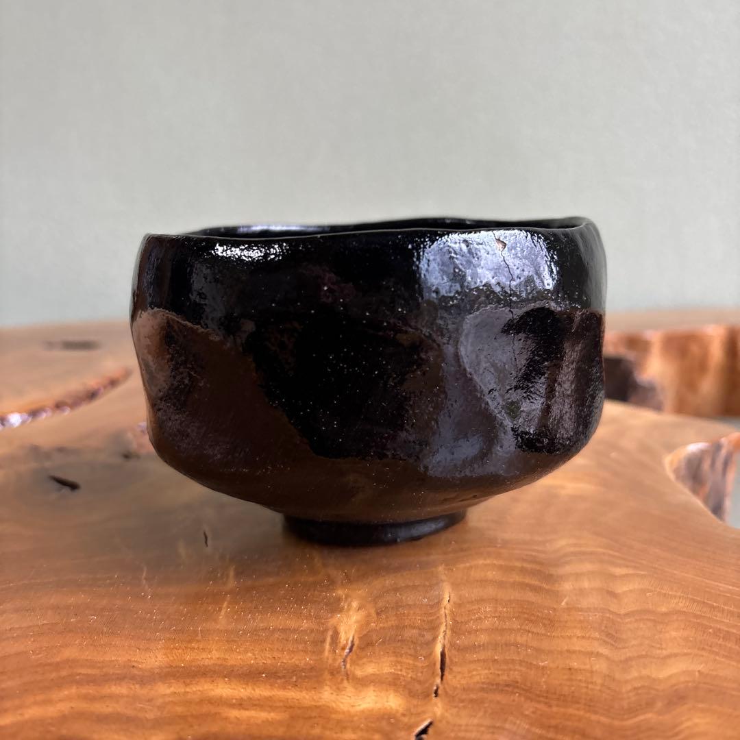 Kuro Raku Matcha Bowl by Sasaki Shoraku | Kyoto Tea Ceremony Chawan | Tomobako