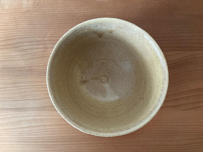 Ki-Seto Yellow Tea Bowl by Kato Juemon - Mino Ware Chawan with Tanpan and Kushime