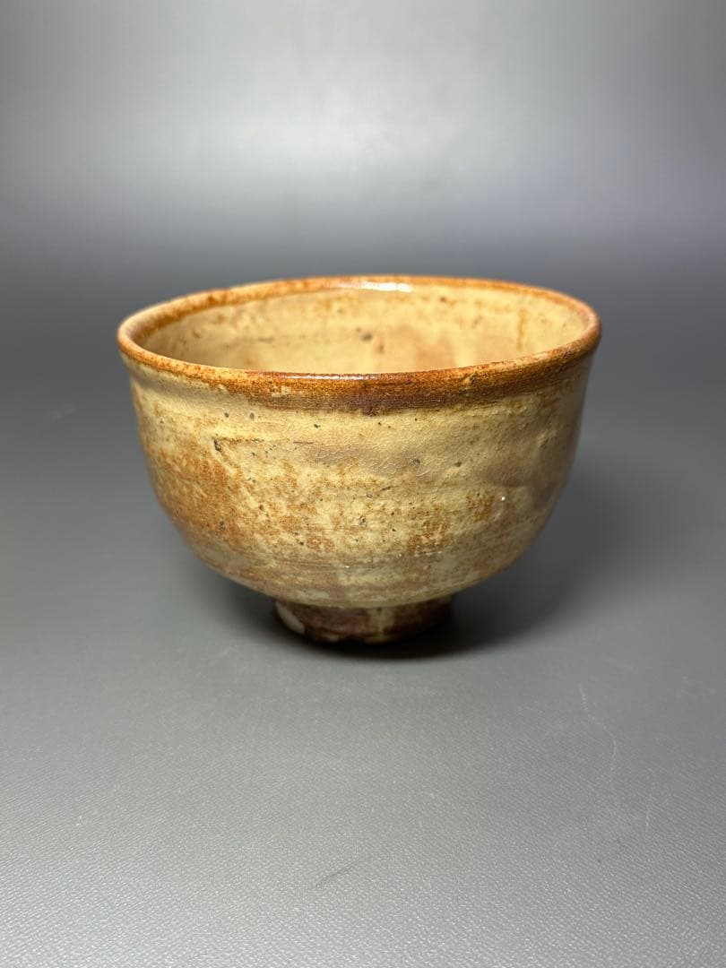 Shoki | Hand-Formed Chawan with Yellow & Iron Glaze Contrast | Signed Box