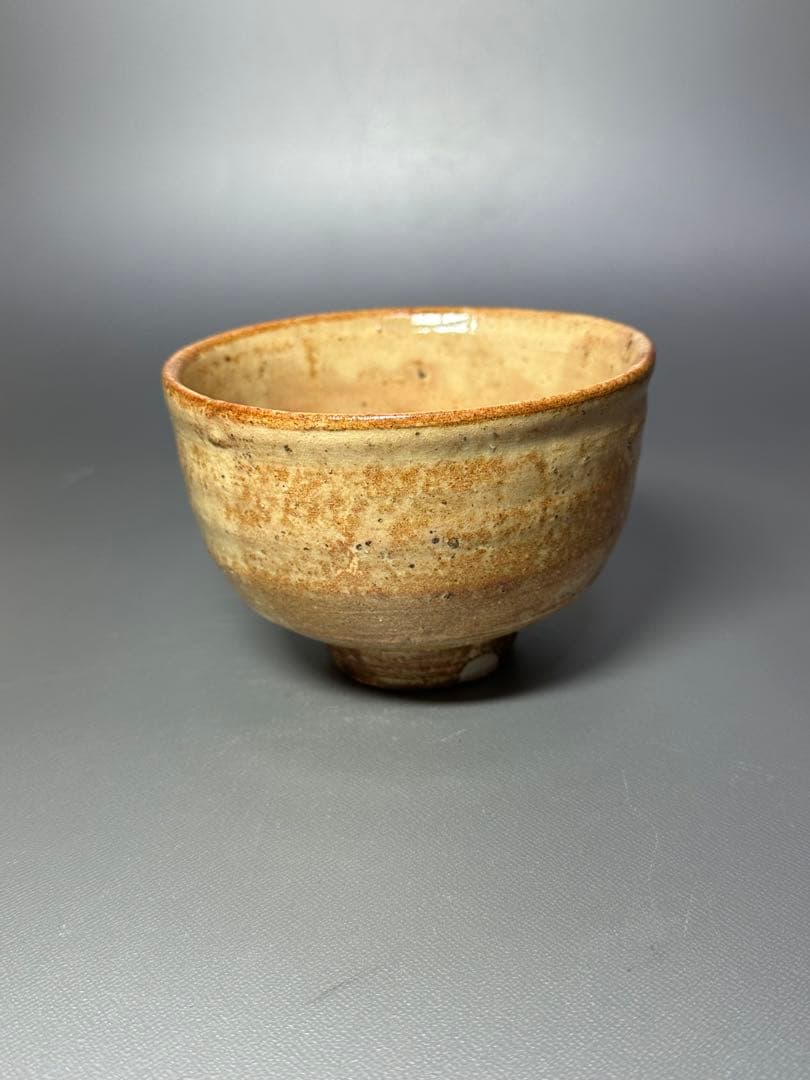 Shoki | Hand-Formed Chawan with Yellow & Iron Glaze Contrast | Signed Box