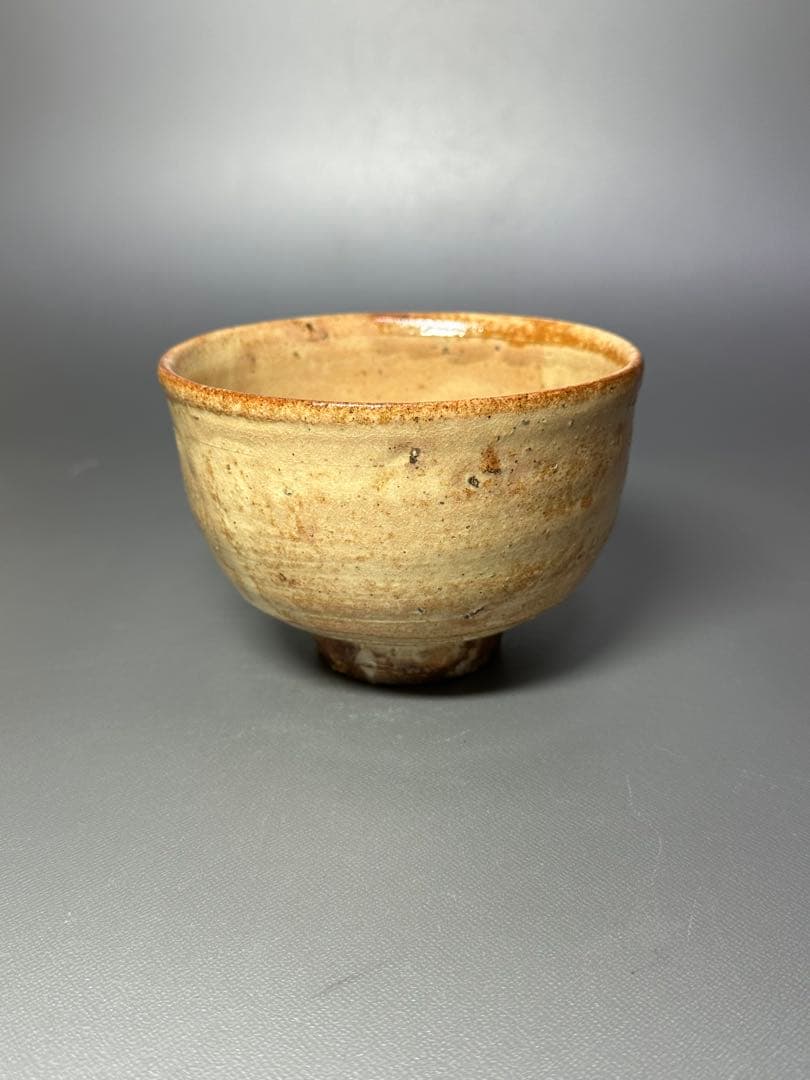 Shoki | Hand-Formed Chawan with Yellow & Iron Glaze Contrast | Signed Box