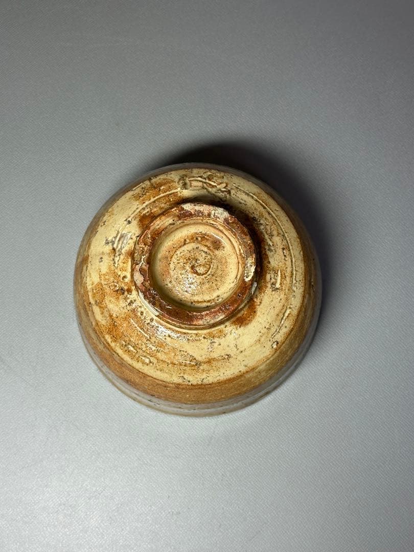 Shoki | Hand-Formed Chawan with Yellow & Iron Glaze Contrast | Signed Box