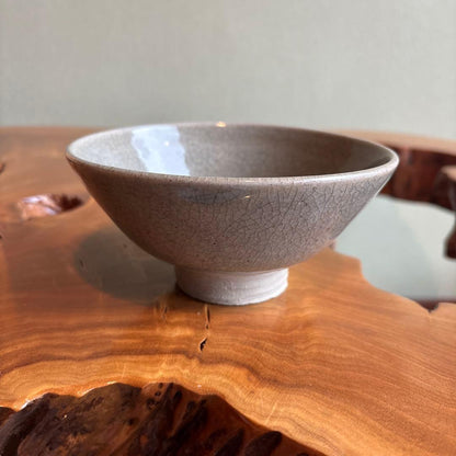 Ecchu Ippo-yaki Celadon Tea Bowl - Toyama Artisan Matcha Chawan with Signed Box