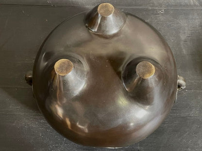 Korean-style Furo Wind Furnace and Iron Kettle Set by Kanamori Shoei - Unused Mint