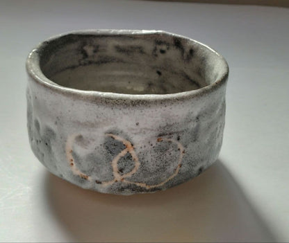 Nezumi Shino Matcha Bowl by Yamaguchi Jotetsu with Signed Box