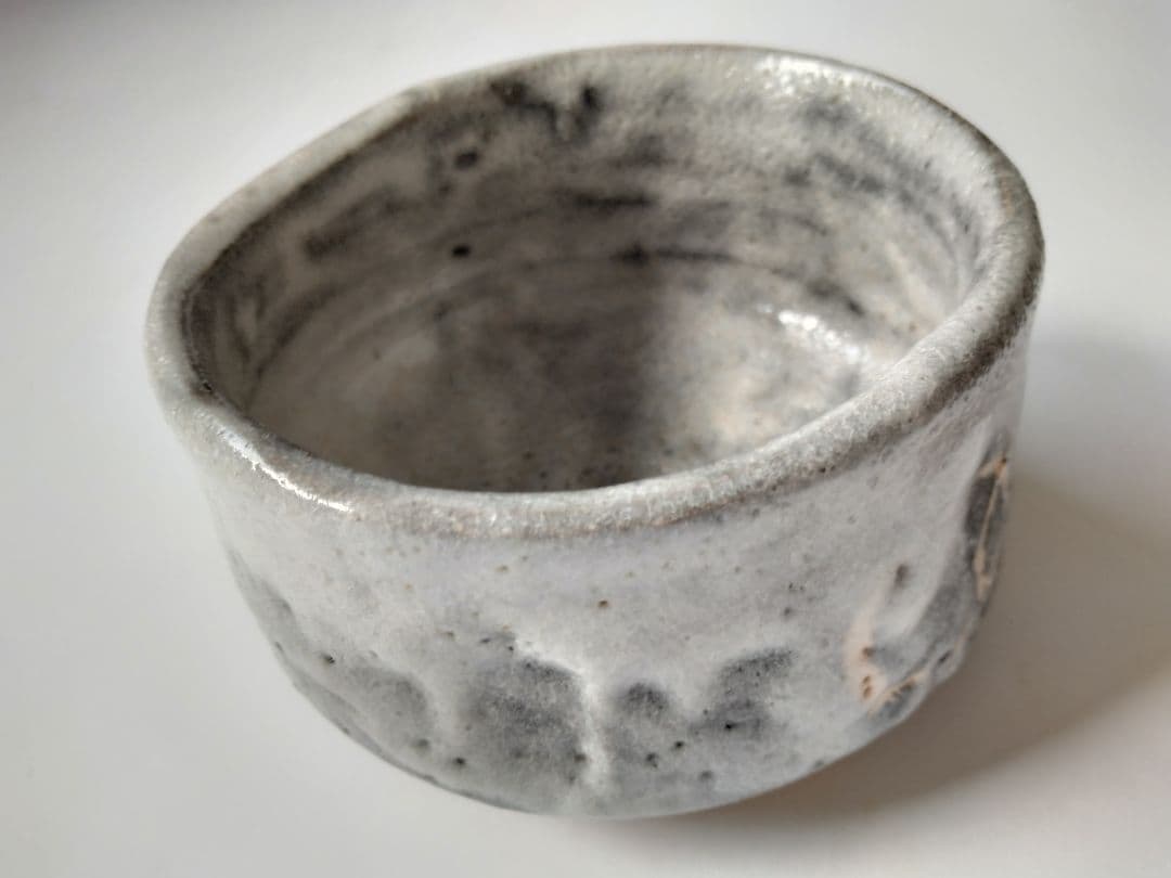 Nezumi Shino Matcha Bowl by Yamaguchi Jotetsu with Signed Box