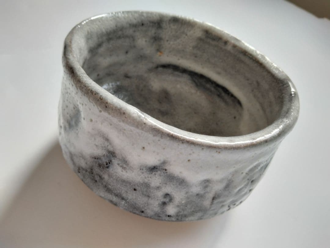 Nezumi Shino Matcha Bowl by Yamaguchi Jotetsu with Signed Box