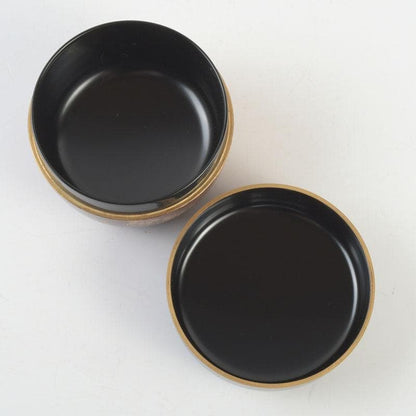 Zuiun Studio Old Pine Maki-e Flat Tea Caddy, Wajima-nuri Art