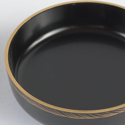 Zuiun Studio Old Pine Maki-e Flat Tea Caddy, Wajima-nuri Art