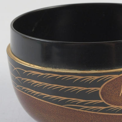 Zuiun Studio Old Pine Maki-e Flat Tea Caddy, Wajima-nuri Art