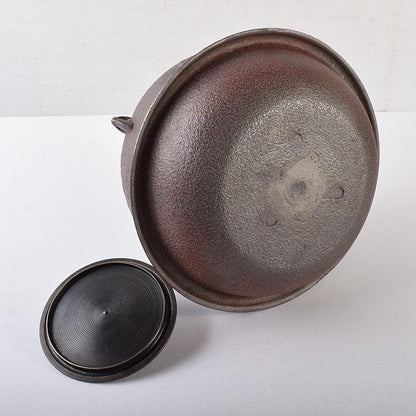 Shinnari Hane Chagama by Living National Treasure Takahashi Keitei - Hamamatsu Pine Pattern
