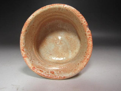 Kato Mineo Living National Treasure Shino Guinomi Sake Cup Iron Brush