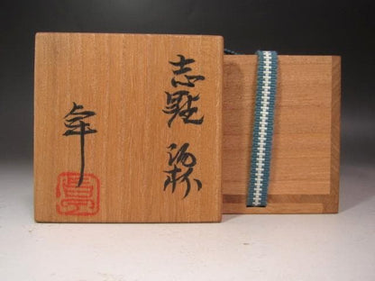 Kato Mineo Living National Treasure Shino Guinomi Sake Cup Iron Brush