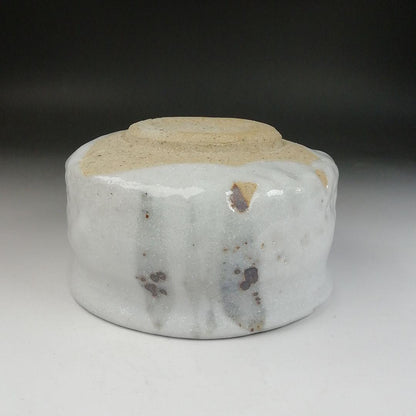 Shino Ware Tea Bowl by Kato Sho - Mino White Glaze Matcha Chawan with Signed Box