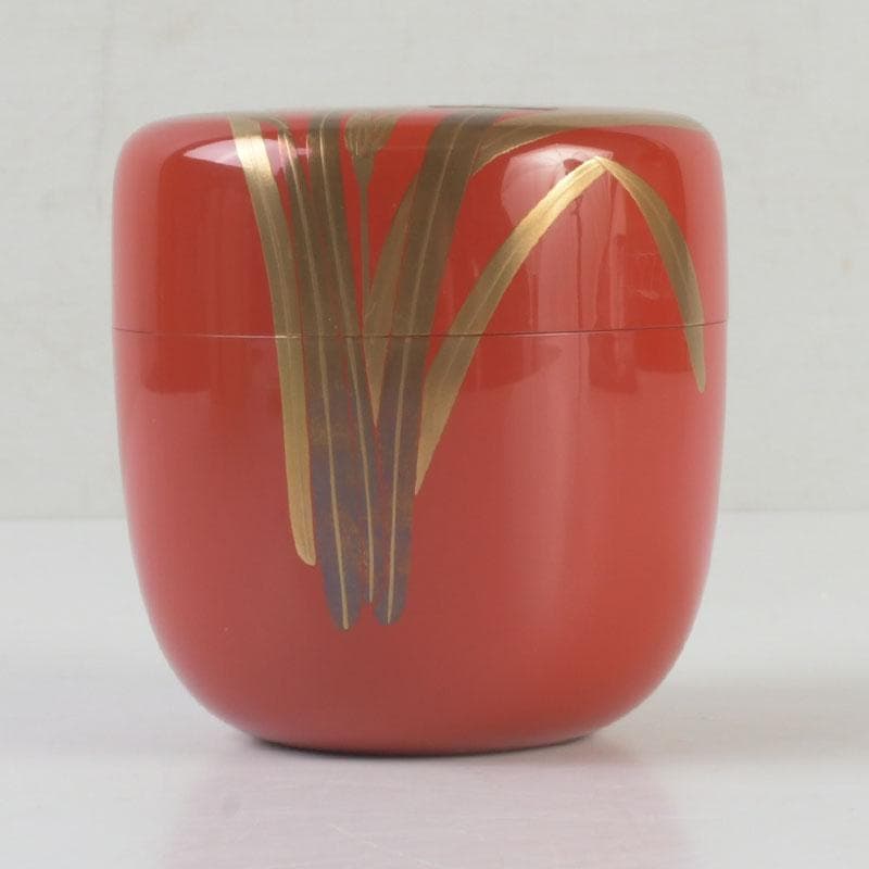 Narcissus Suisen Maki-e O-Natsume Tea Caddy by Sakashita Yuho Yamanaka-nuri