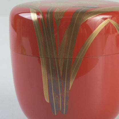 Narcissus Suisen Maki-e O-Natsume Tea Caddy by Sakashita Yuho Yamanaka-nuri