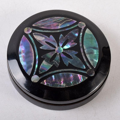Tokuyama Yutetsu Aogai Shippo Kogo Mother-of-Pearl Incense Container