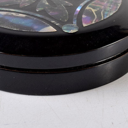 Tokuyama Yutetsu Aogai Shippo Kogo Mother-of-Pearl Incense Container