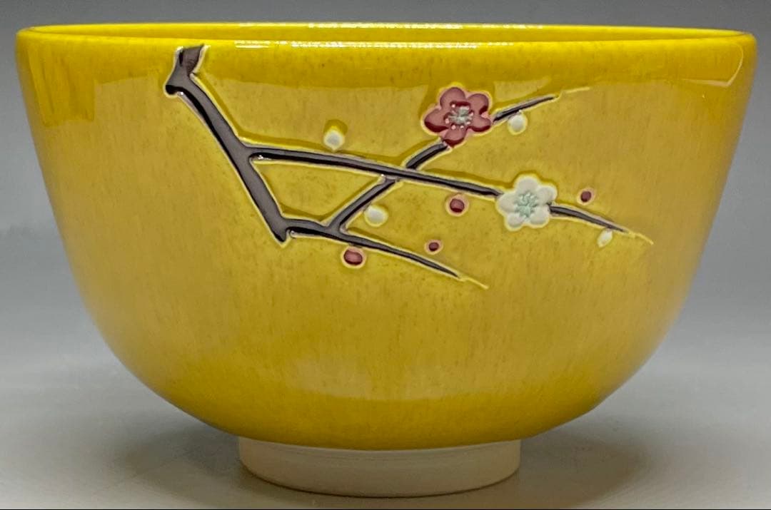 Haru no Ogawa Kochi-yaki Chawan by Nakamura Suiran — Spring River Tea Bowl