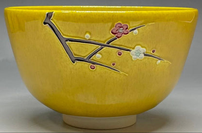 Haru no Ogawa Kochi-yaki Chawan by Nakamura Suiran — Spring River Tea Bowl