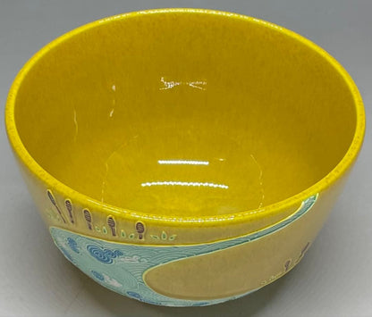 Haru no Ogawa Kochi-yaki Chawan by Nakamura Suiran — Spring River Tea Bowl